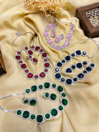 Thumbnail for Celebrated Renowned Silver Diamond Choker Necklace - Abdesignsjewellery