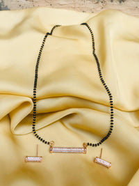 Thumbnail for Elegant Rose Gold American Diamond Mangalsutra - Abdesignsjewellery