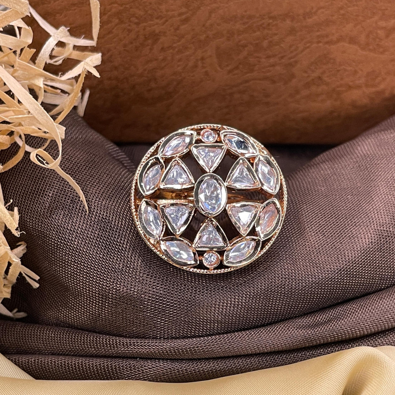 Traditional High Quality Polki Kundan Ring