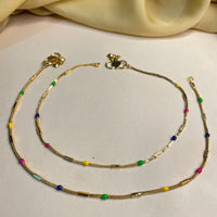 Thumbnail for Gold plated Colouring Anklets