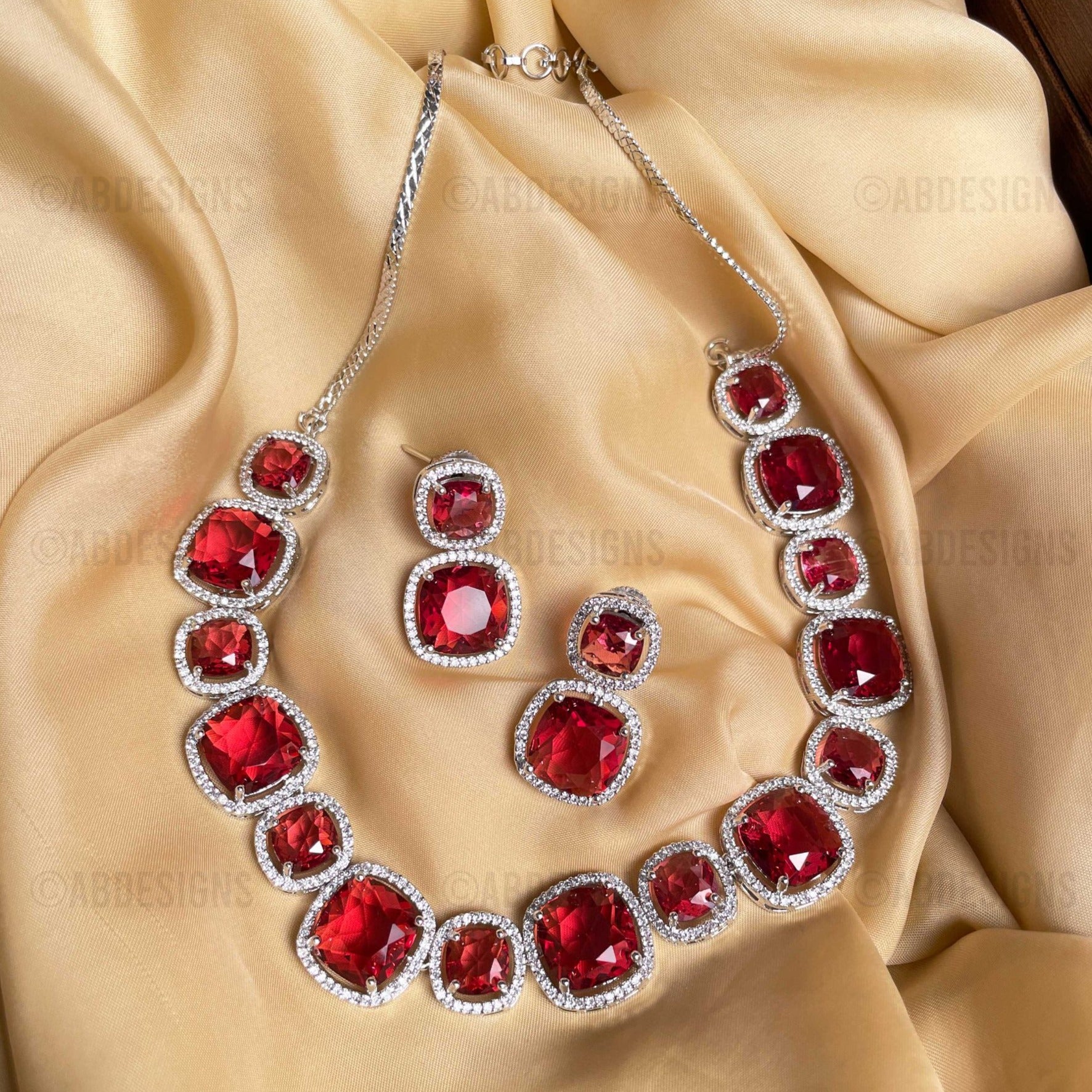 Celebrated Renowned Silver Diamond Choker Necklace - Abdesignsjewellery