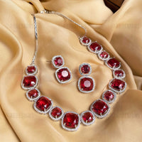 Thumbnail for Celebrated Renowned Silver Diamond Choker Necklace - Abdesignsjewellery
