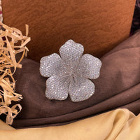 Thumbnail for Silver American Diamond Flower Ring