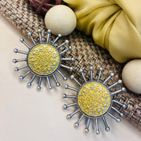 Thumbnail for Classic High Quality Matt Gold Coin Style Earring - Abdesignsjewellery
