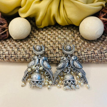 Latest Fusion Silver Plated Parrot Earring