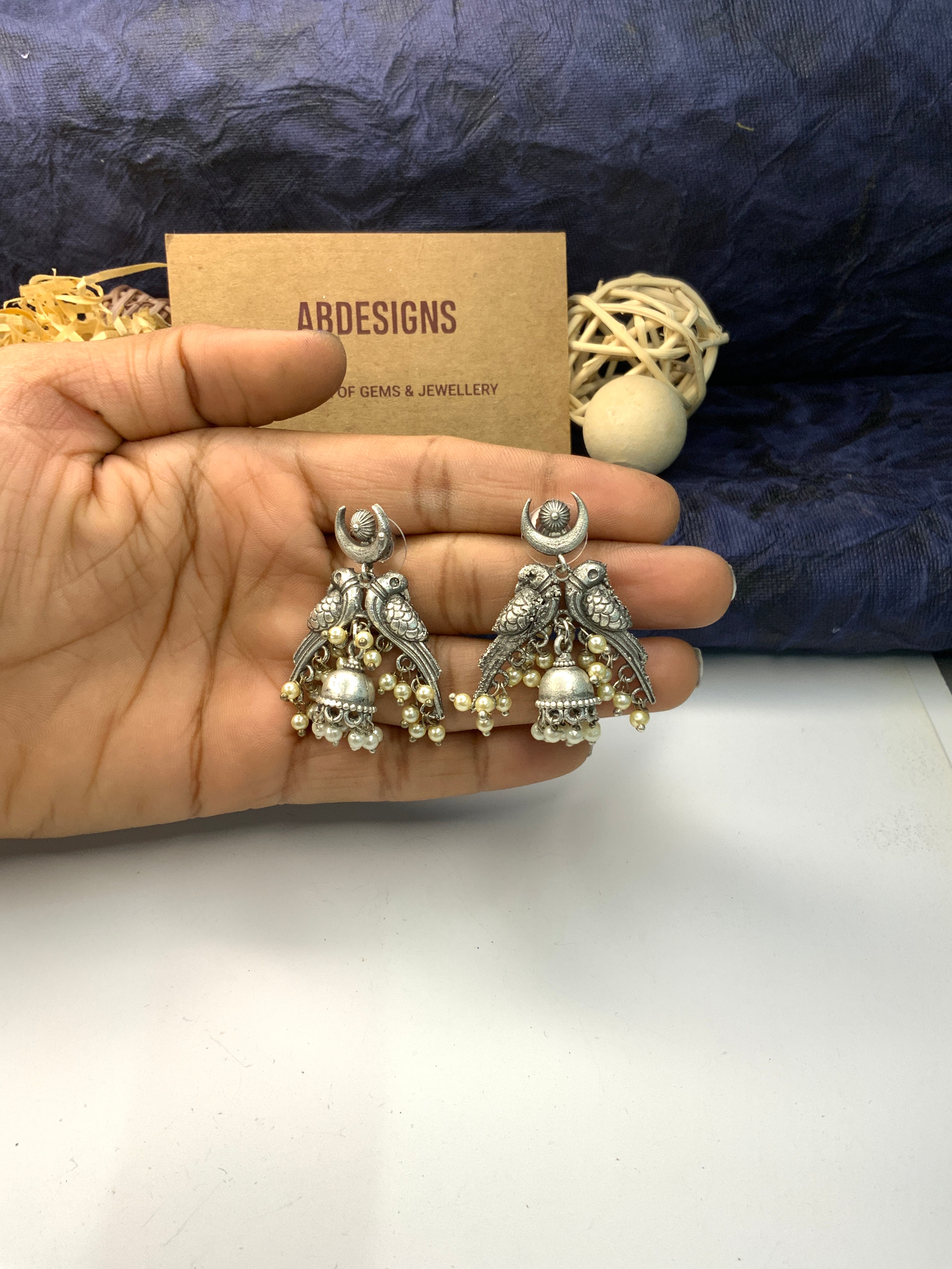 Latest Fusion Silver Plated Parrot Earring