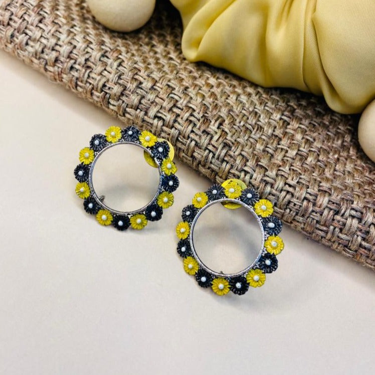 Minimal Style Flower Earring - Abdesignsjewellery