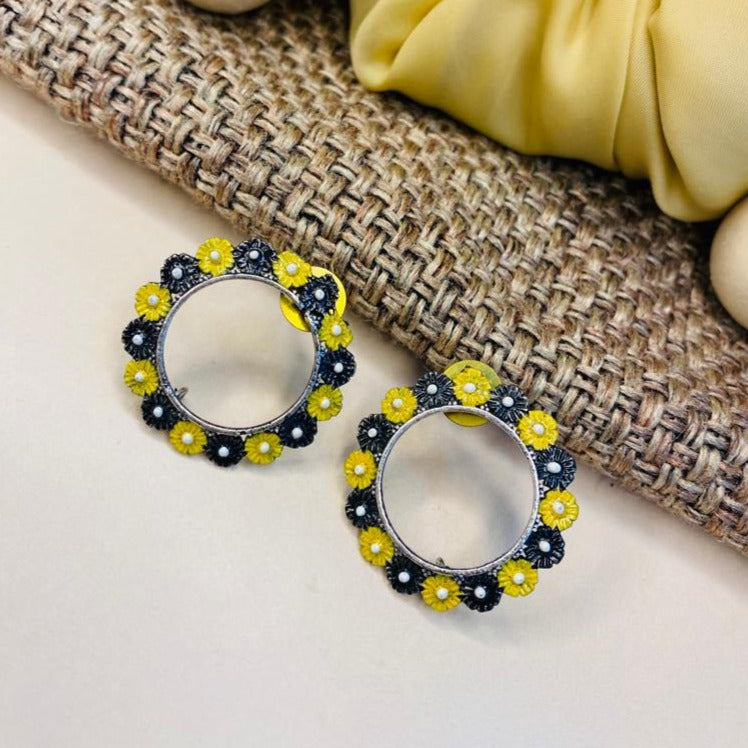 Minimal Style Flower Earring - Abdesignsjewellery