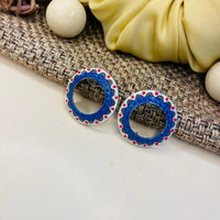 Thumbnail for Fusion Blue Flower Ring Earring - Abdesignsjewellery