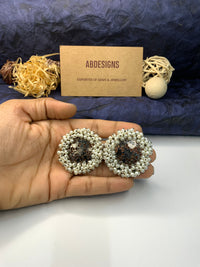 Thumbnail for Elegant Silver Plated Beads Studs Earring - Abdesignsjewellery