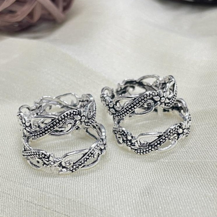High Quality Beautiful Floral Toe Rings Combo