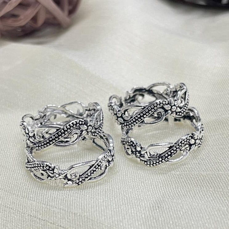 High Quality Beautiful Floral Toe Rings Combo