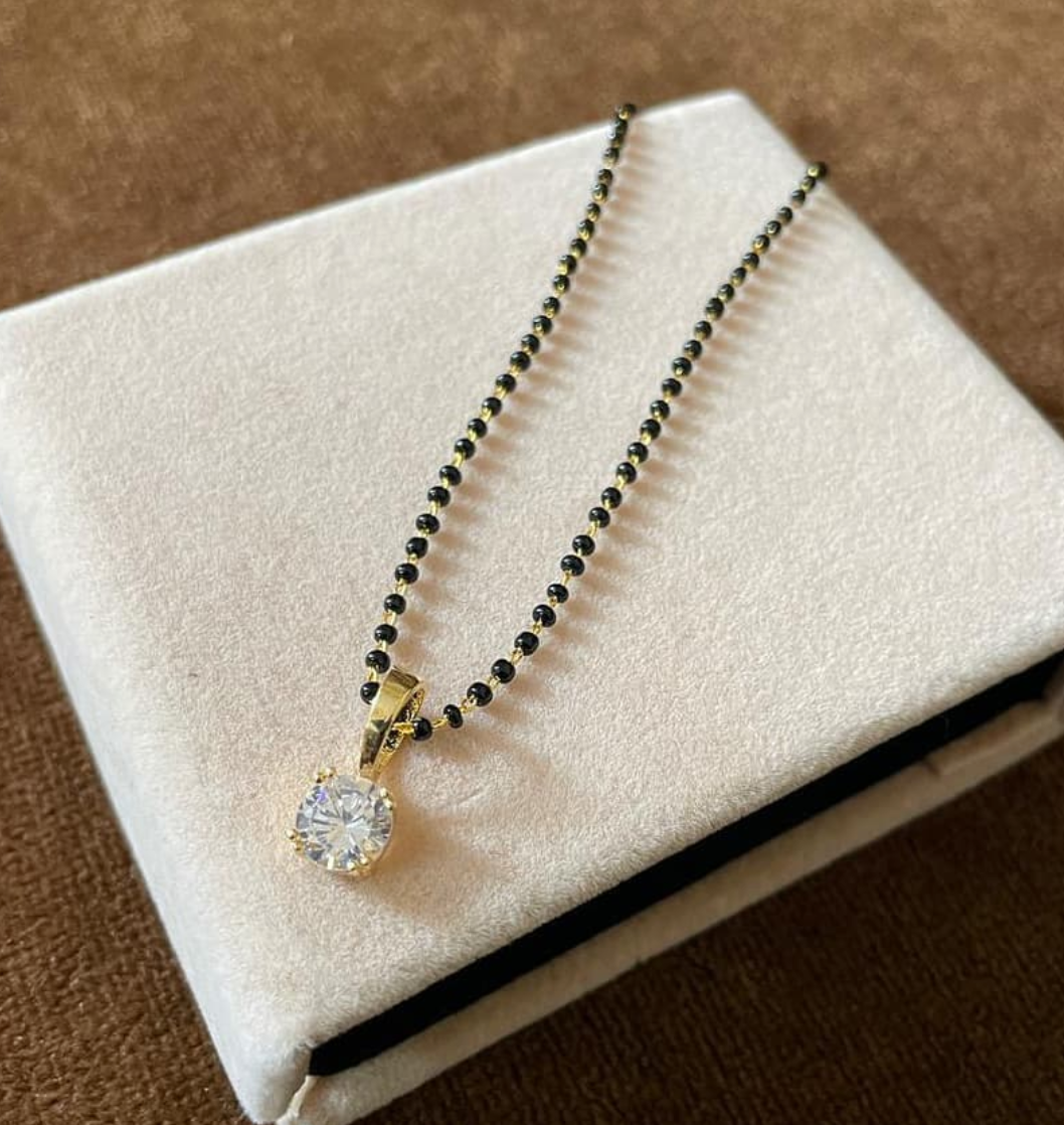 Circular Golden Plating Mangalsutra - Abdesignsjewellery