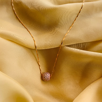 Thumbnail for Rosegold Dailywear Round Pendent & Chain - Abdesignsjewellery