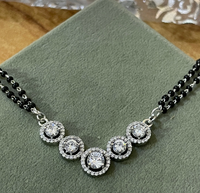 Thumbnail for Moonshine Round Silver Plated Mangalsutra