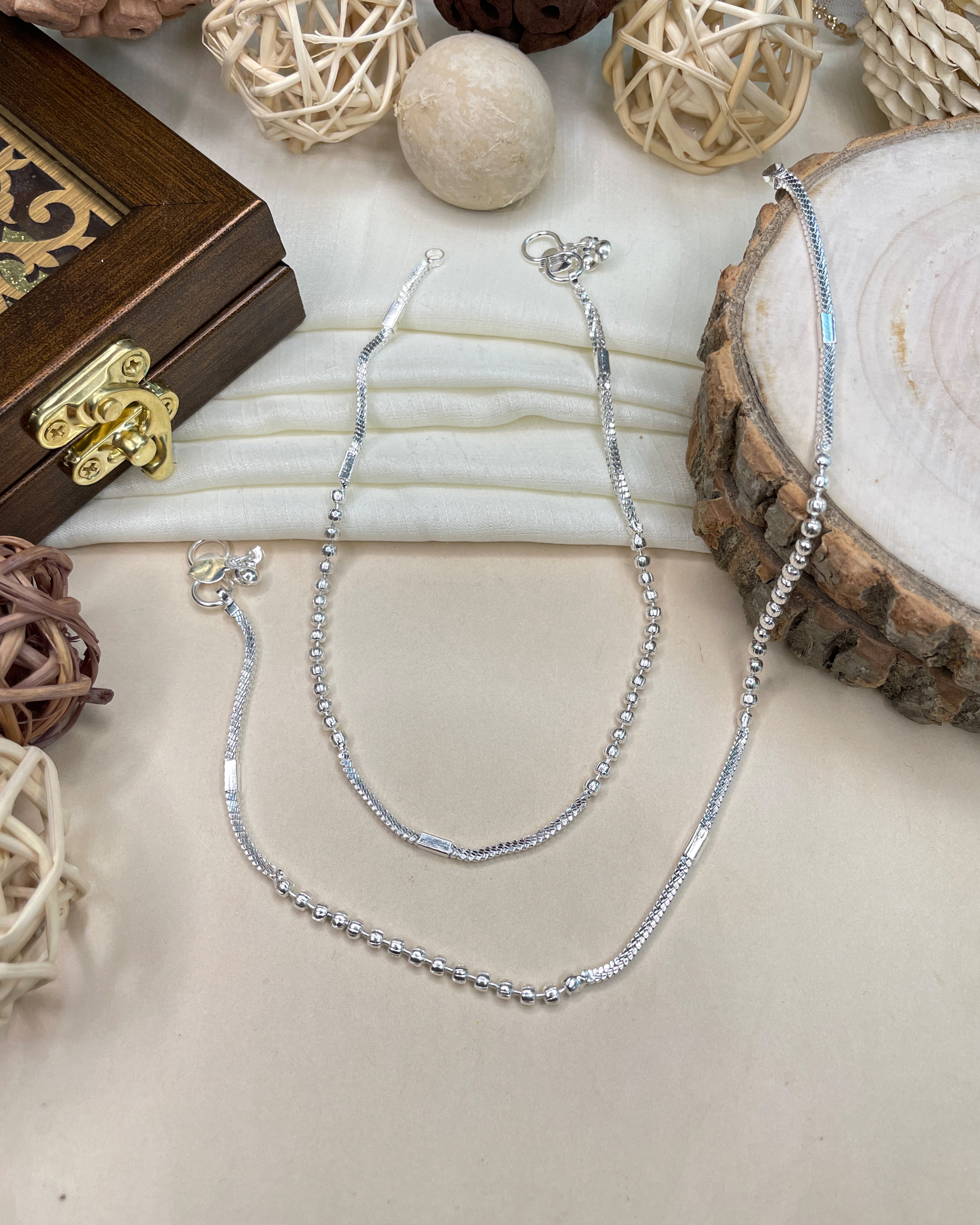 Beautiful Silver Plated Anklet - Abdesignsjewellery