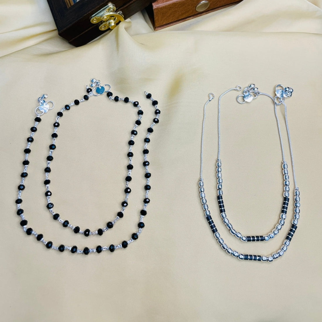 Alluring Silver Anklet Combo - Abdesignsjewellery