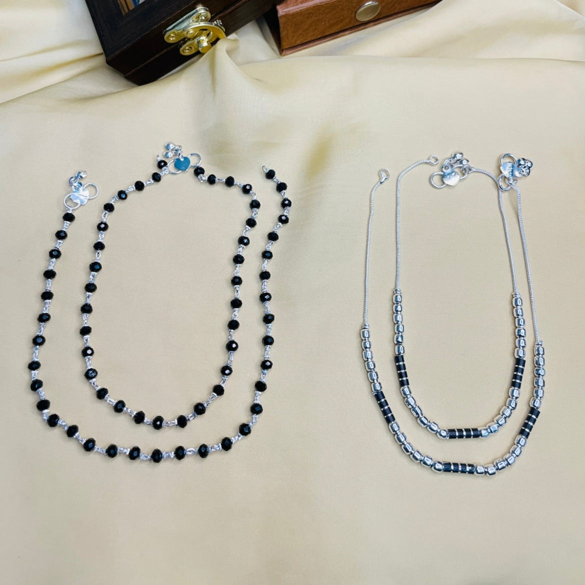 Alluring Silver Anklet Combo - Abdesignsjewellery