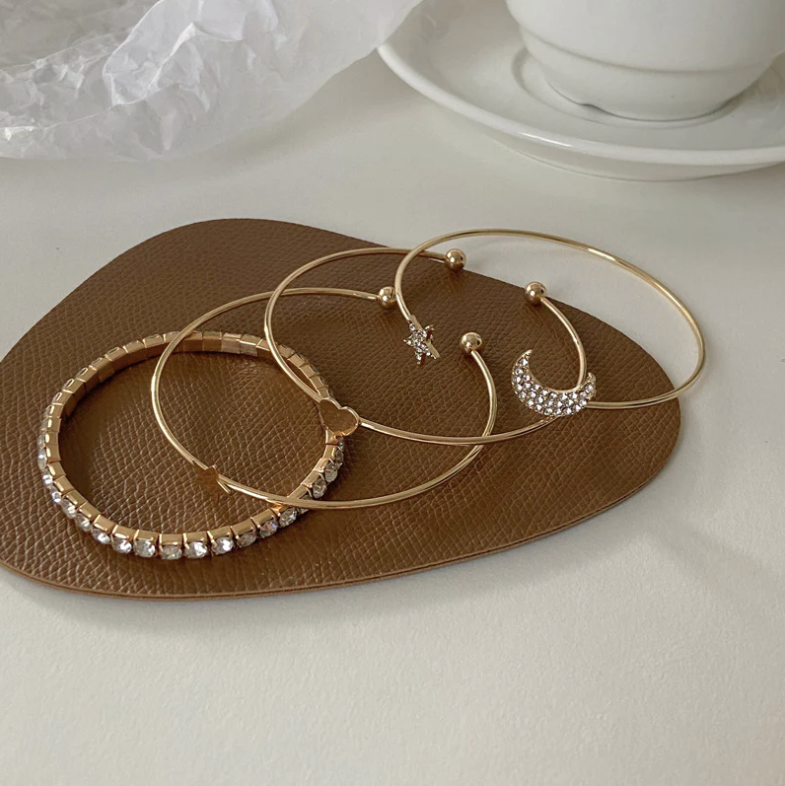 Studded Moon Star Heart Combo of 4 Bracelets - bracelet by Abdesigns Jewellery
