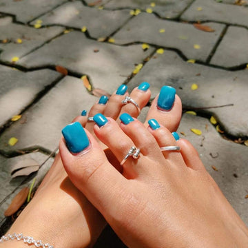 Simple Silver 2 Toe Rings Combo