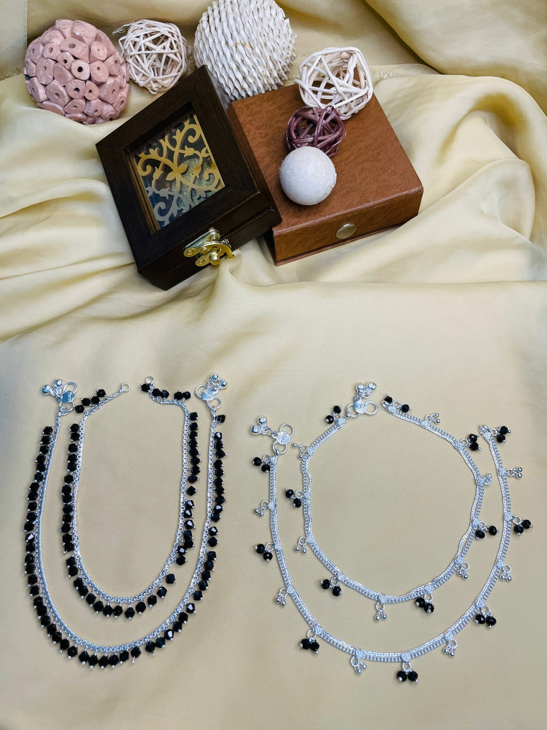 Delightful Silver Anklet Combo - Abdesignsjewellery