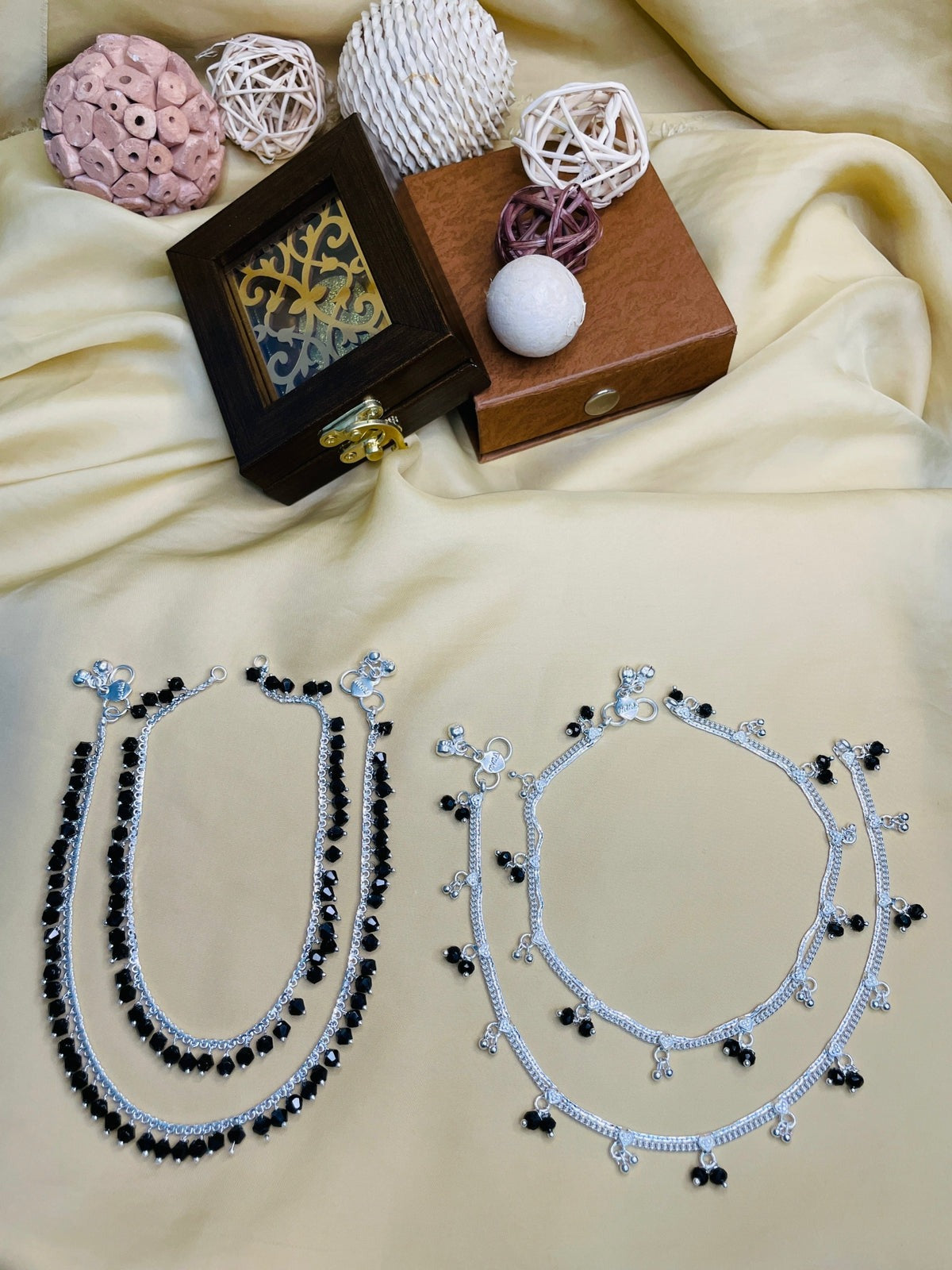 Delightful Silver Anklet Combo - Abdesignsjewellery