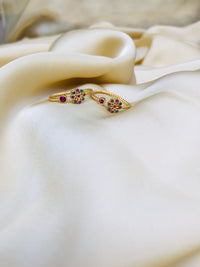Thumbnail for Multicolour American Diamond Flower Toe Rings - Abdesignsjewellery