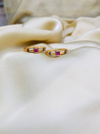 Thumbnail for Pink Stone Gold Plated Toe Rings - Abdesignsjewellery