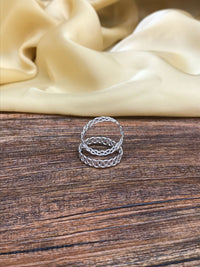 Thumbnail for Elegant Abstract Pattern Silver Toe Rings - Abdesignsjewellery