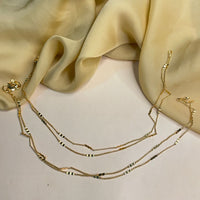 Thumbnail for Simple Gold plated Double Layer Anklets