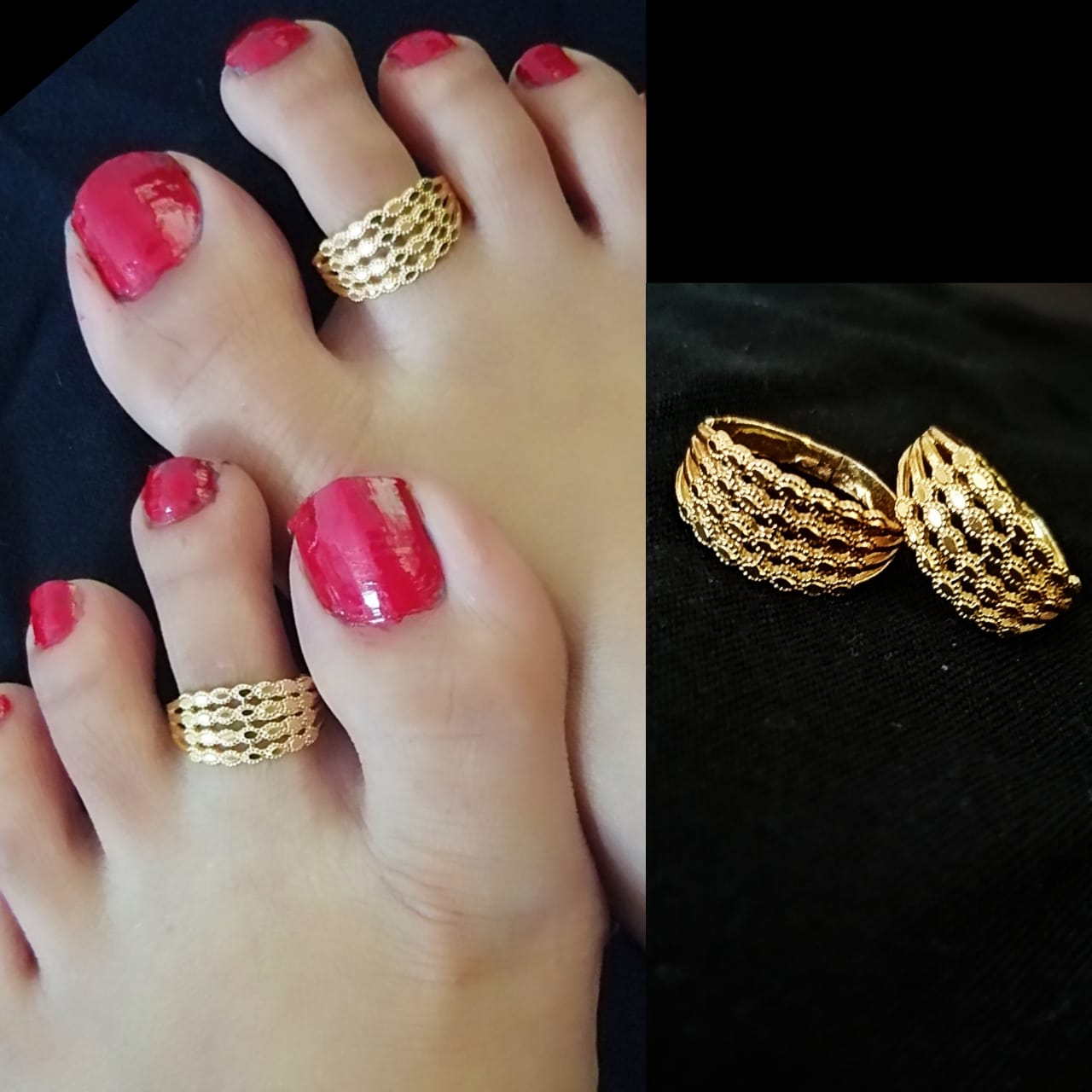 Spiral Gold plated toe rings in Silver. – studiodeepasethi