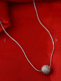 Thumbnail for Silver Dailywear Round Pendent & Chain - Abdesignsjewellery