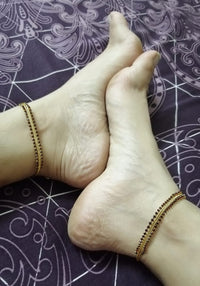 Thumbnail for American Diamond Ruby Stone Anklet - Abdesignsjewellery