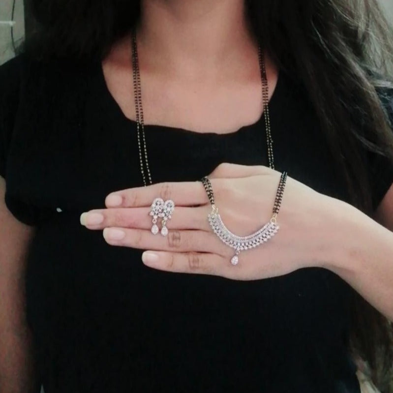 Alice Christy Wedding Diamond Mangalsutra - Abdesignsjewellery
