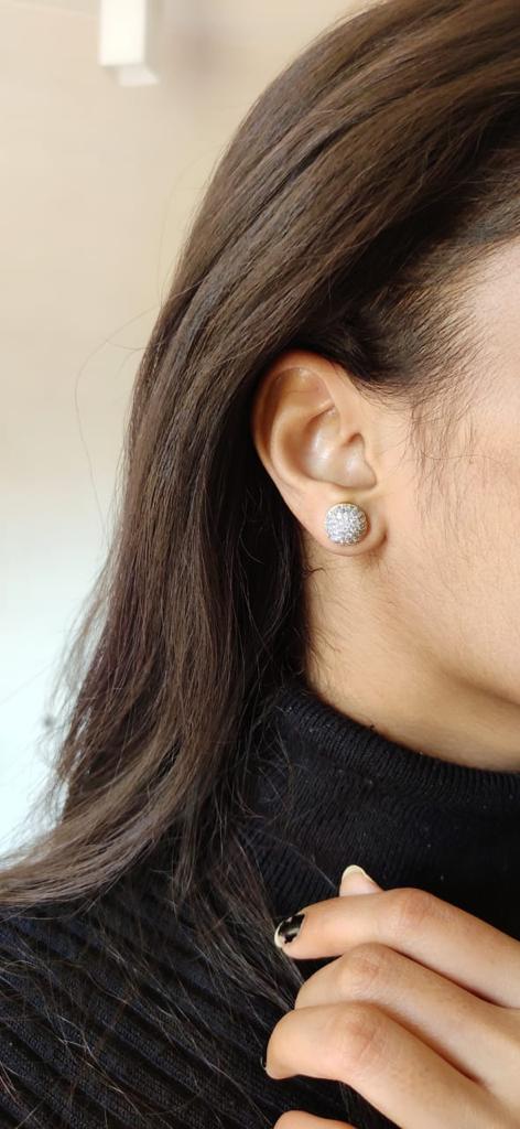 Round American Diamond Stud Earring - Abdesignsjewellery