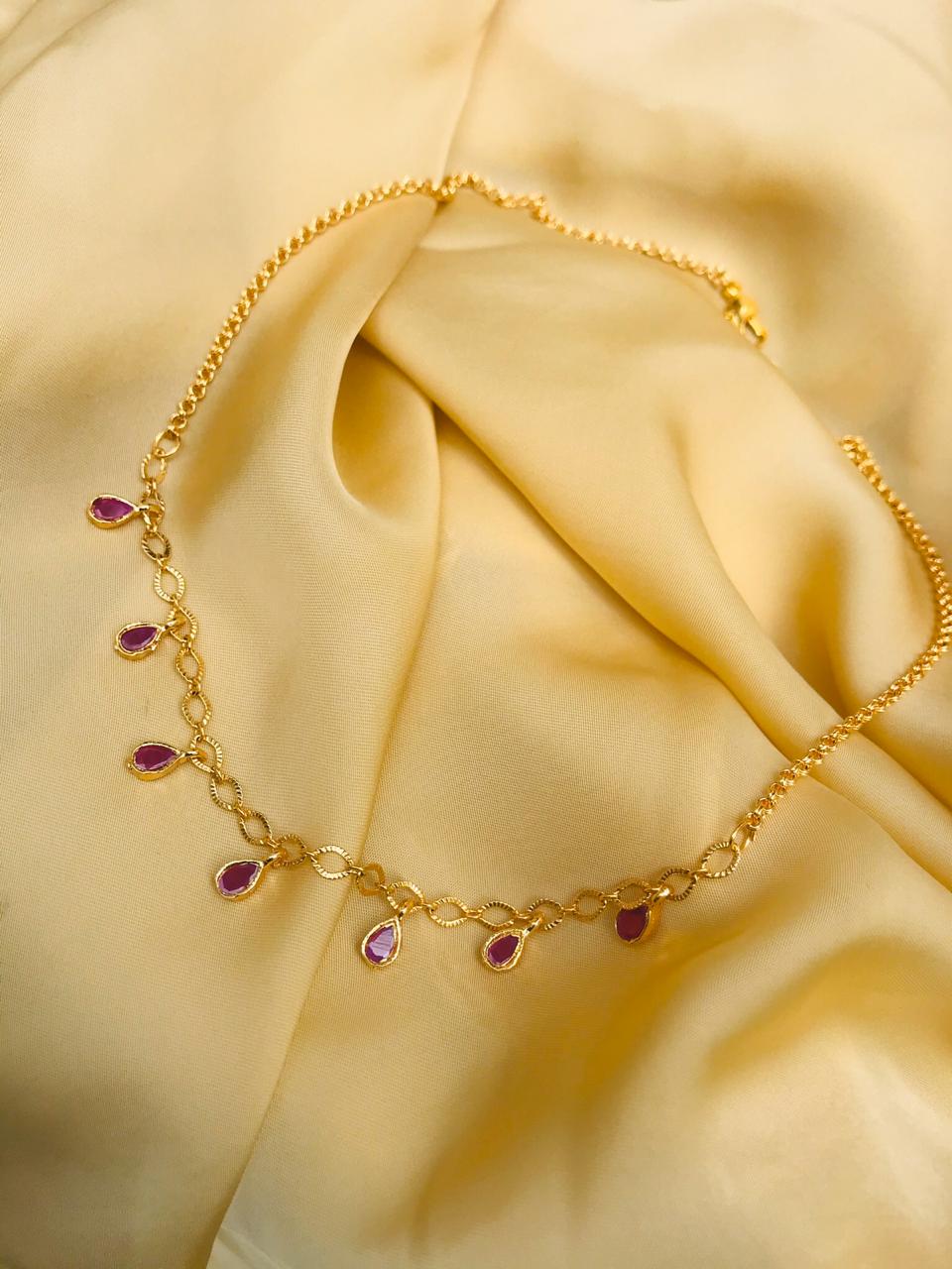 Pink Dailywear Drop Necklace