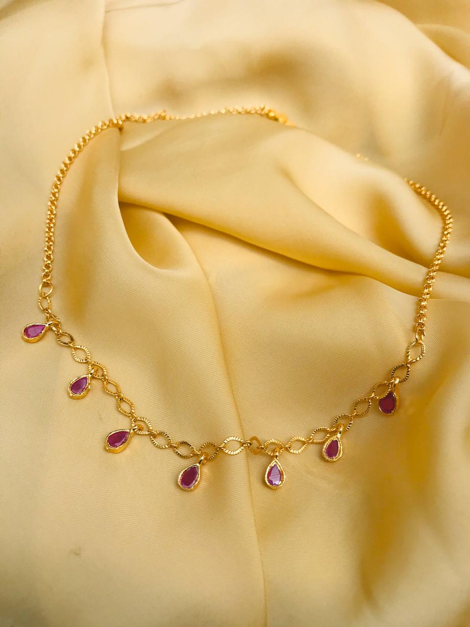 Pink Dailywear Drop Necklace