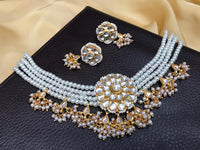Thumbnail for Pretty Pearl Kundan Choker Necklace