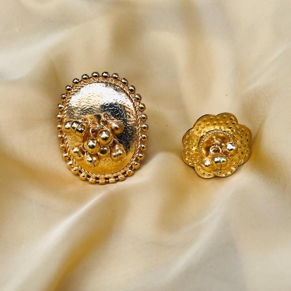 Stylish Golden Plating Gungru Ring Combo - Abdesignsjewellery
