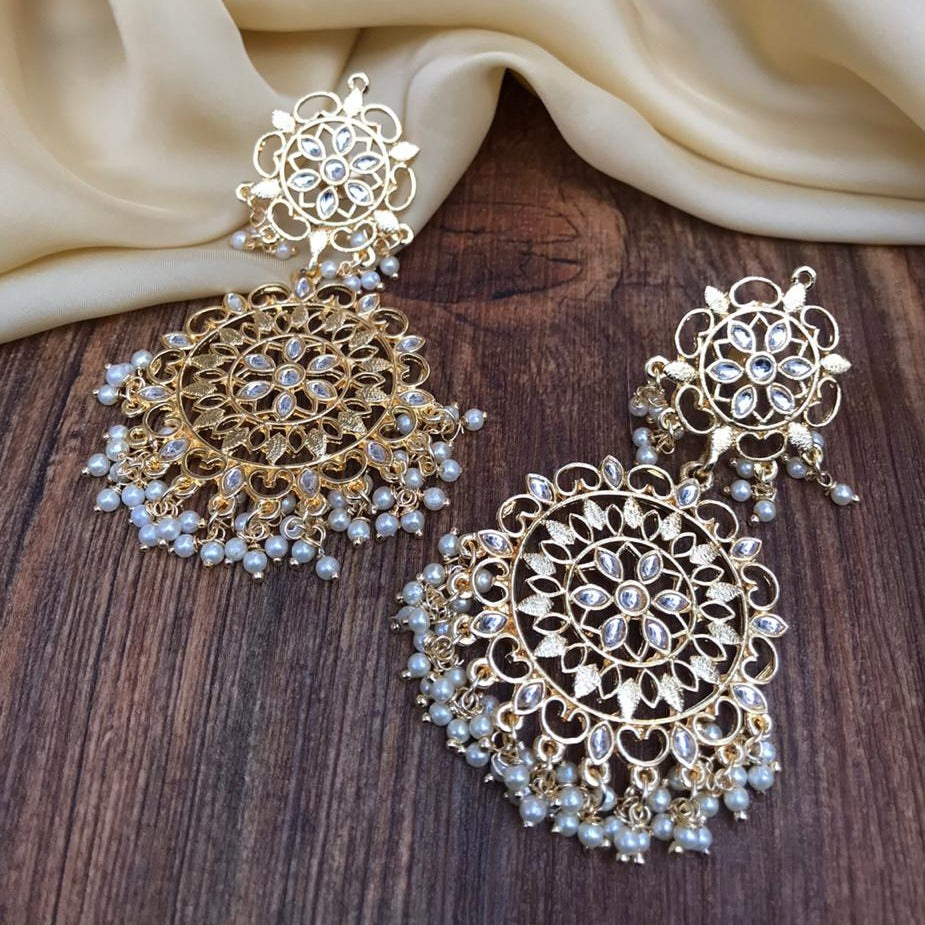 Grey lotus earrings by Amytra's | The Secret Label