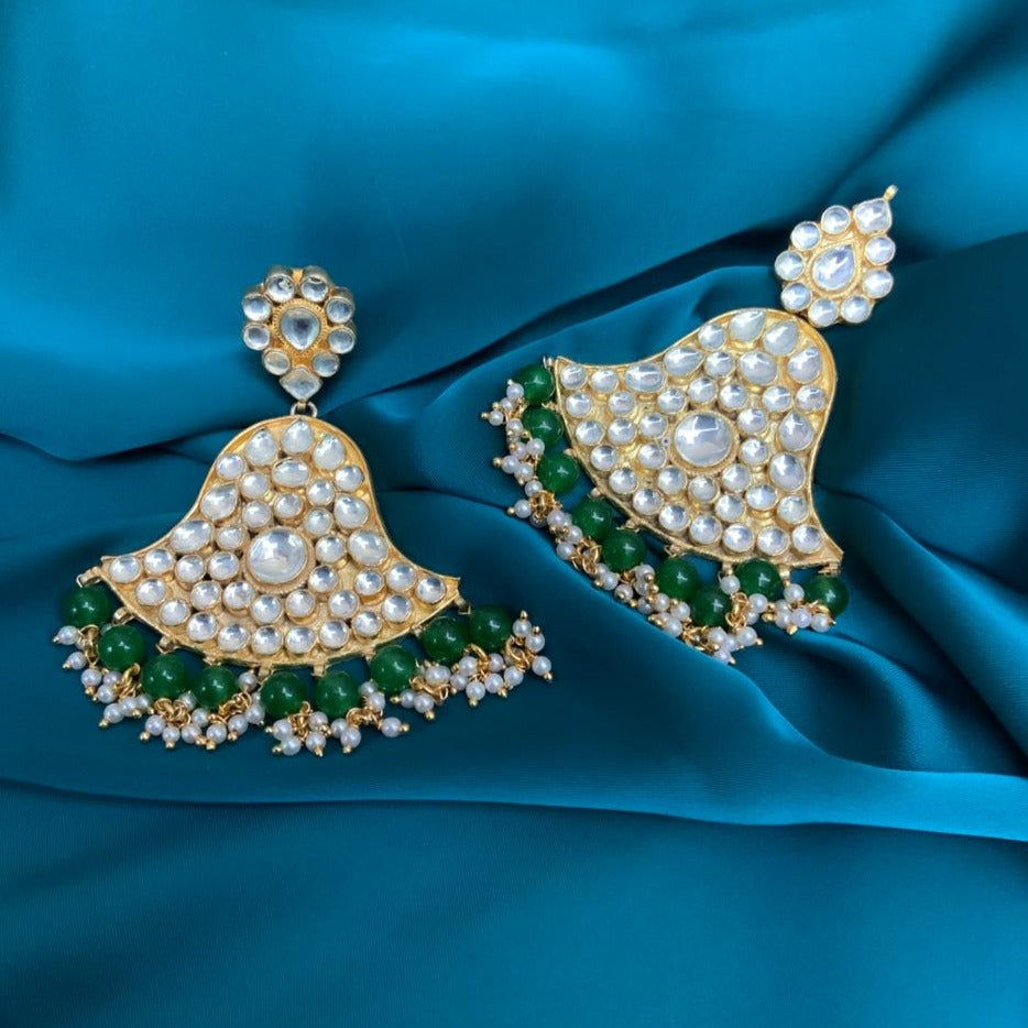 Beautiful Jadau Kundan Earrings For Women - Abdesignsjewellery