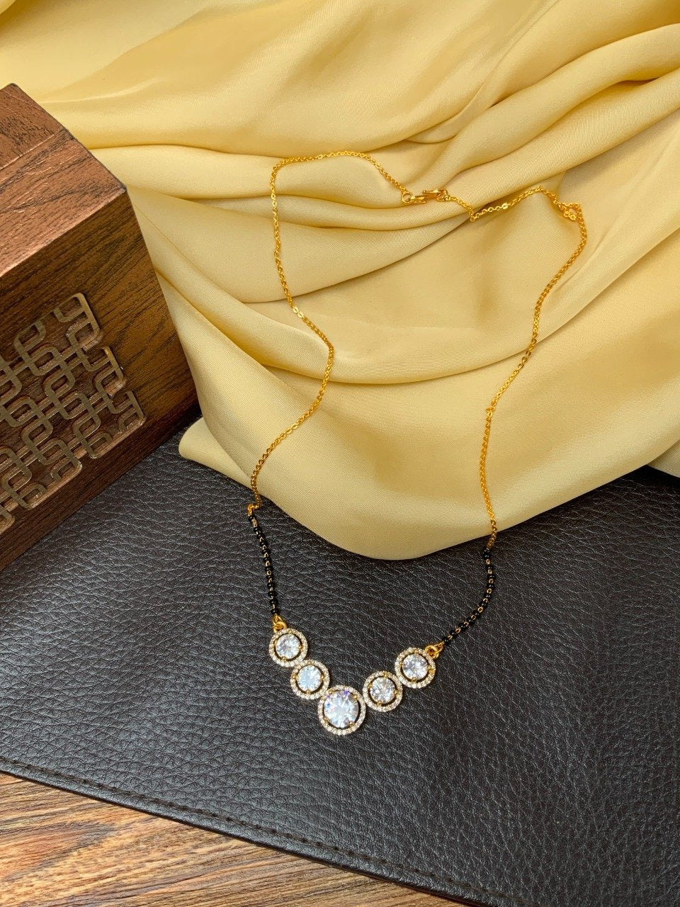 Beautiful Golden Stone Mangalsutra - Abdesignsjewellery
