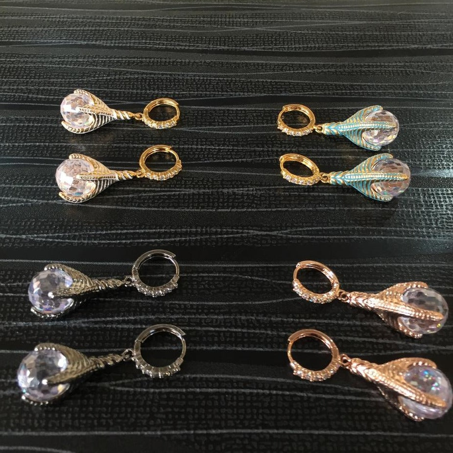 American Diamond Ball Earring Combo - Abdesignsjewellery