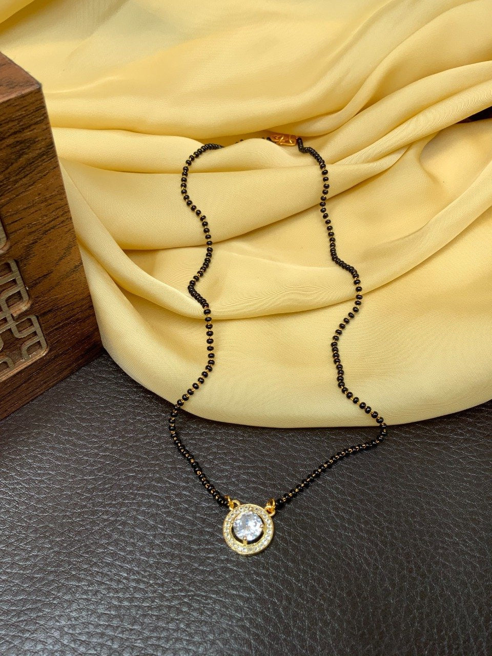 Zen Round Golden Stone Mangalsutra