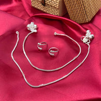 Thumbnail for Beautiful Silver Anklet Toerings Combo Jewellery