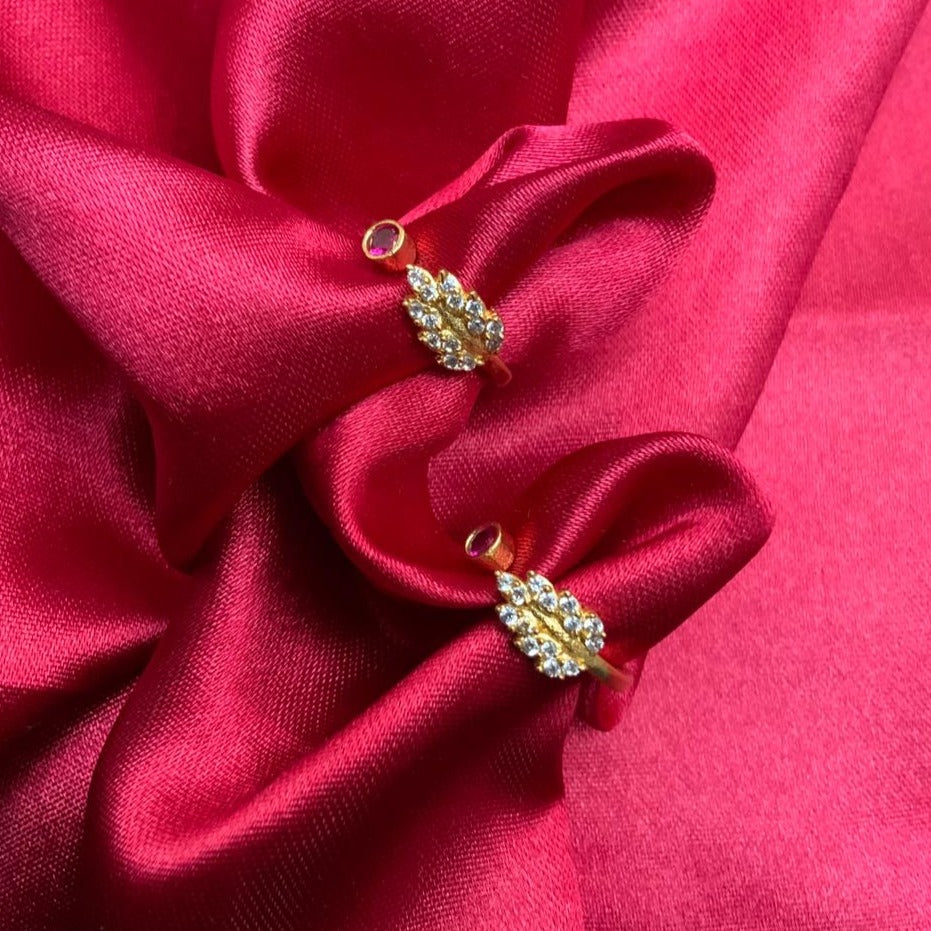 Beautiful Allure Bejewelled Women Toe Rings - Abdesignsjewellery