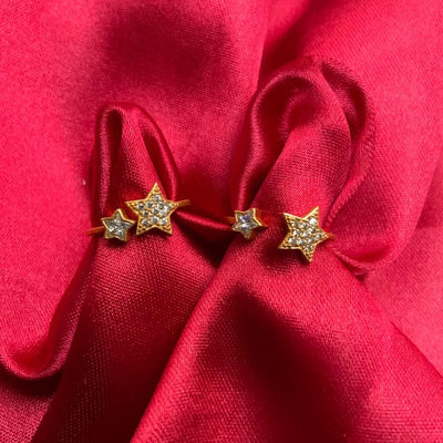 Pretty Star Design Diamond Toe Ring