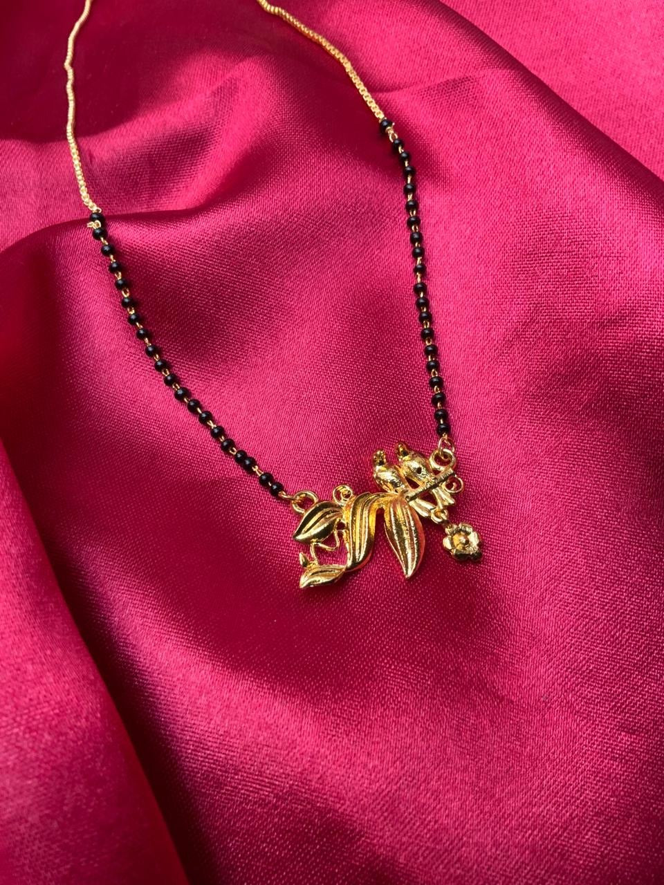 Gold Plated Two Bird Mangalsutra - Abdesignsjewellery