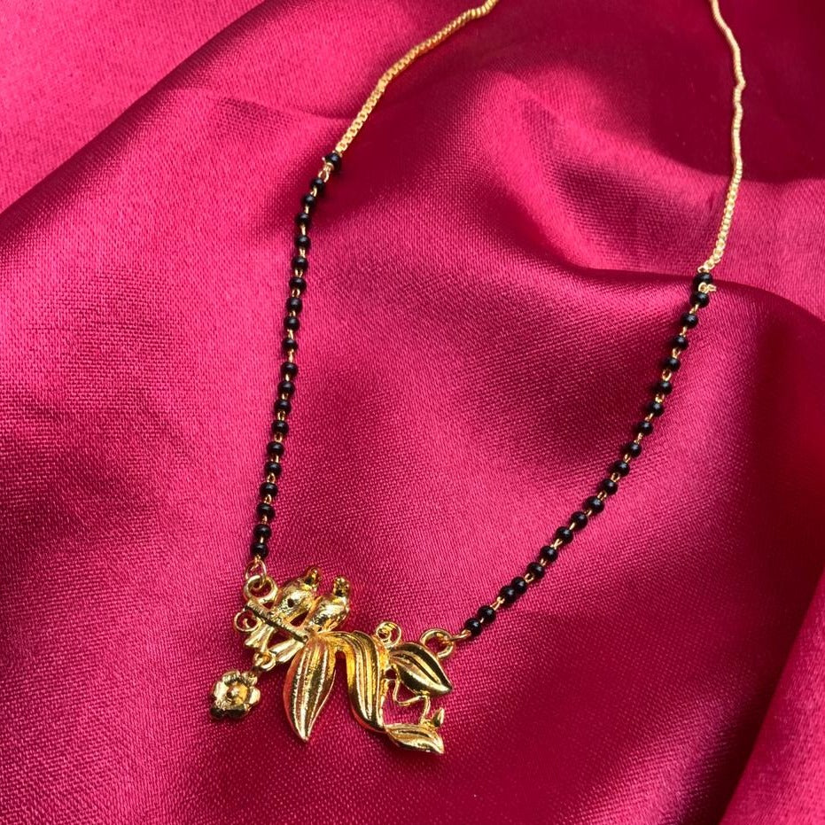 Gold Plated Two Bird Mangalsutra - Abdesignsjewellery