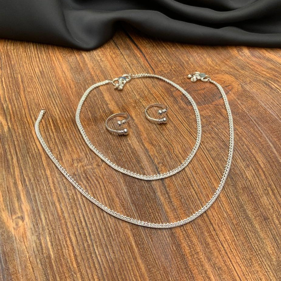 Elite Chunky Women Anklets & Toerings Combo Jewellery - Abdesignsjewellery